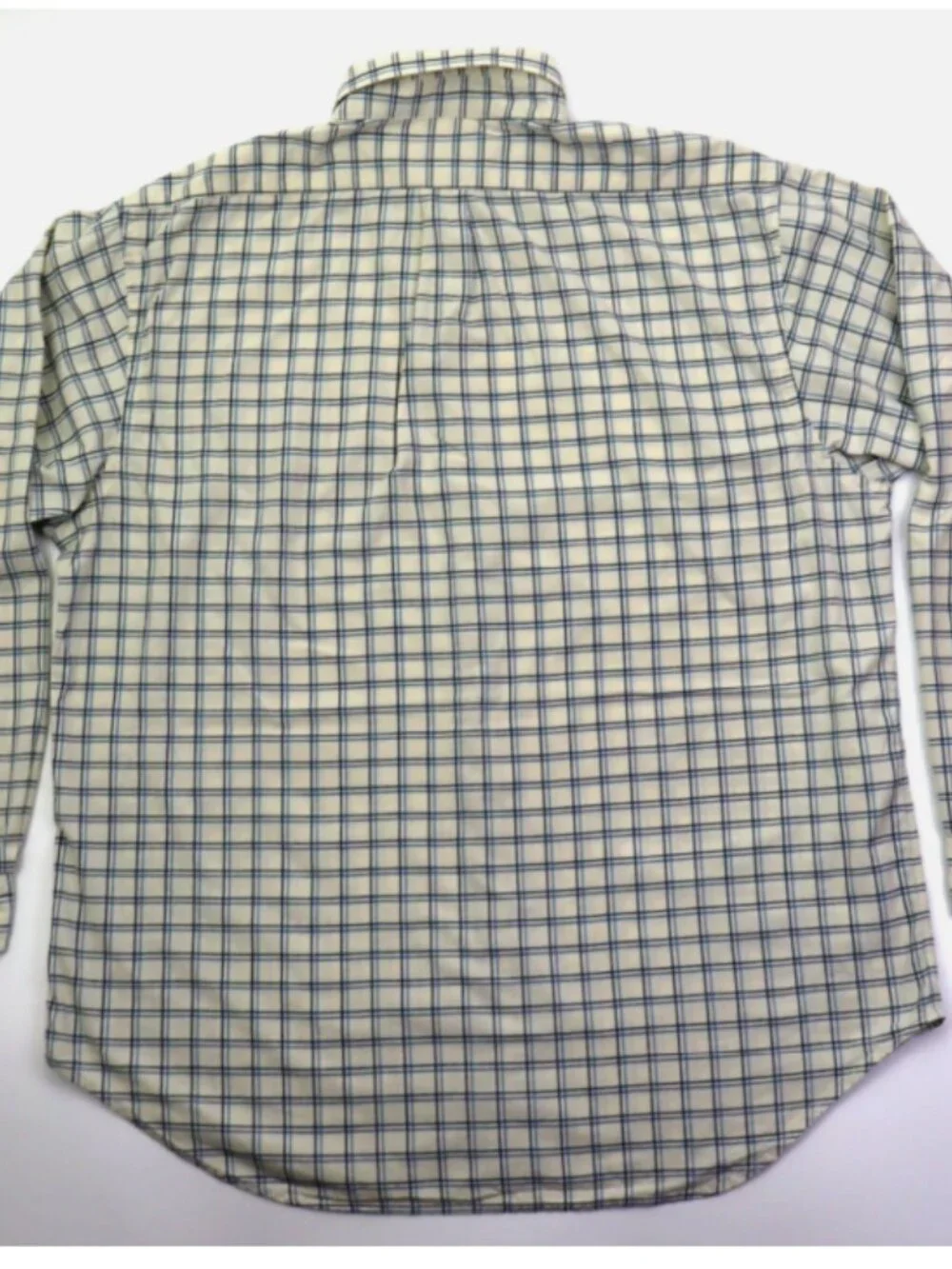 Polo Jeans Co. by Ralph Lauren 100% Cotton Shirt Men's XL Plaid White Blue